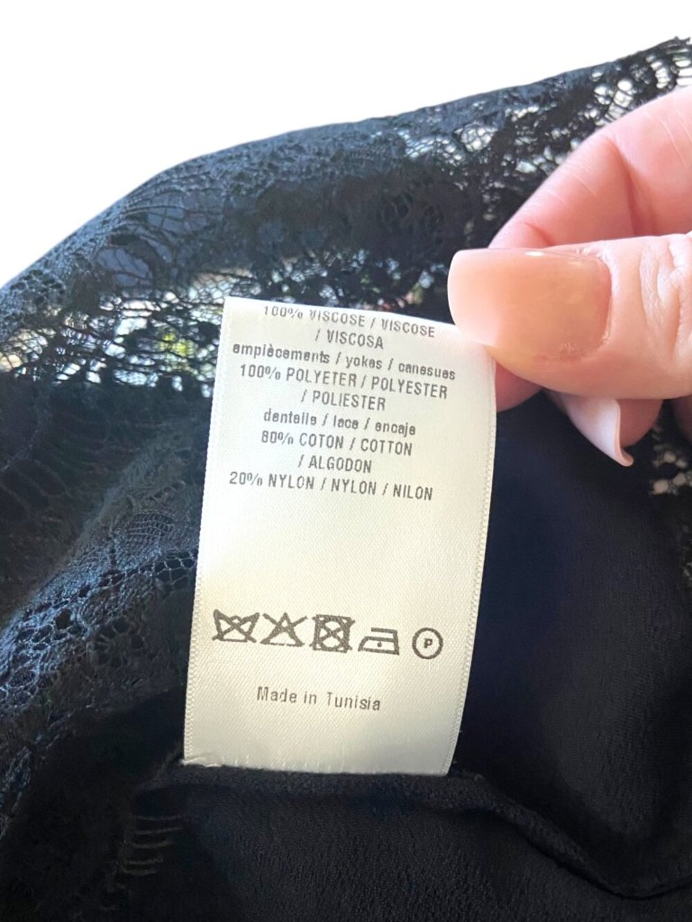 Sandro Paris Navy Blue Blouse Romantic - Picture 6 of 14
